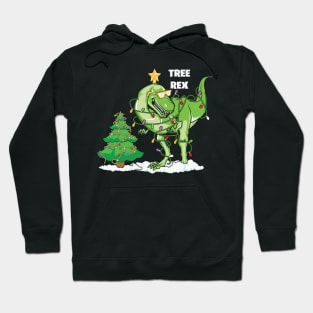 Tree Rex T-rex Christmas Tree Dinosaur Xmas Gift Hoodie